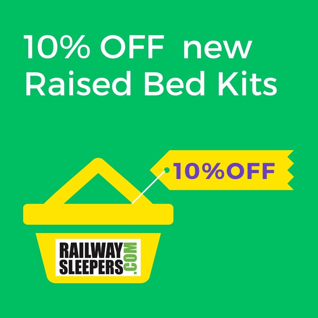 Railway sleeper raised bed kit offer. Railwaysleepers.com
