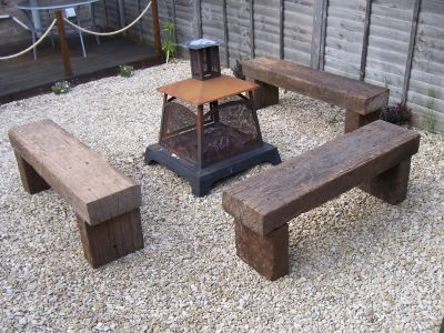 HOW TO MAKE A BENCH FROM OLD TROPICAL HARDWOOD RAILWAY SLEEPERS