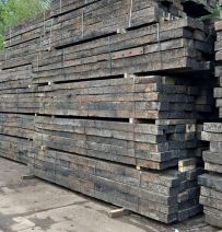 Extra long 3.0m-3.2m PACK of used oak railway sleepers & bridge timbers