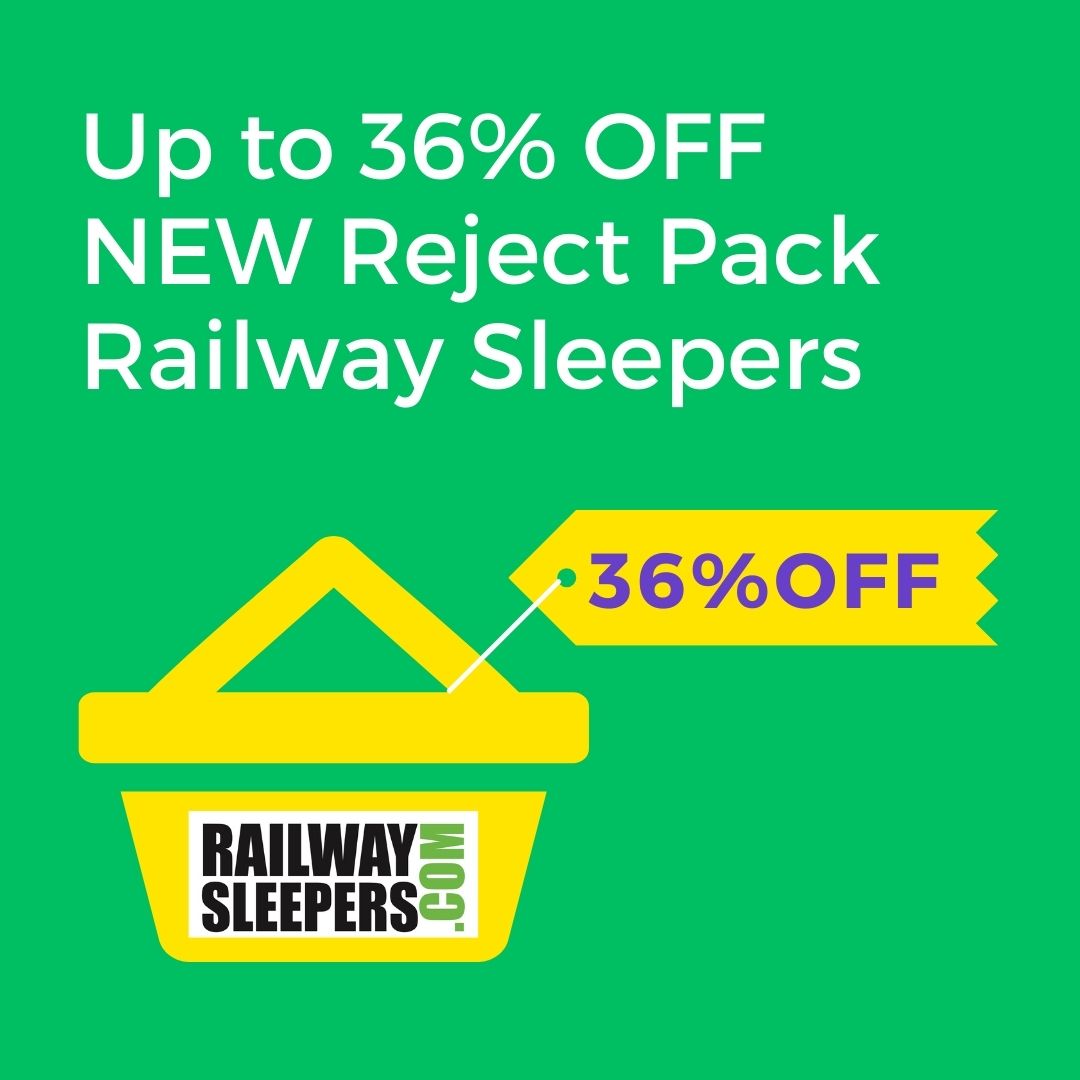 New reject packs of railway sleepers. Railwaysleepers.com