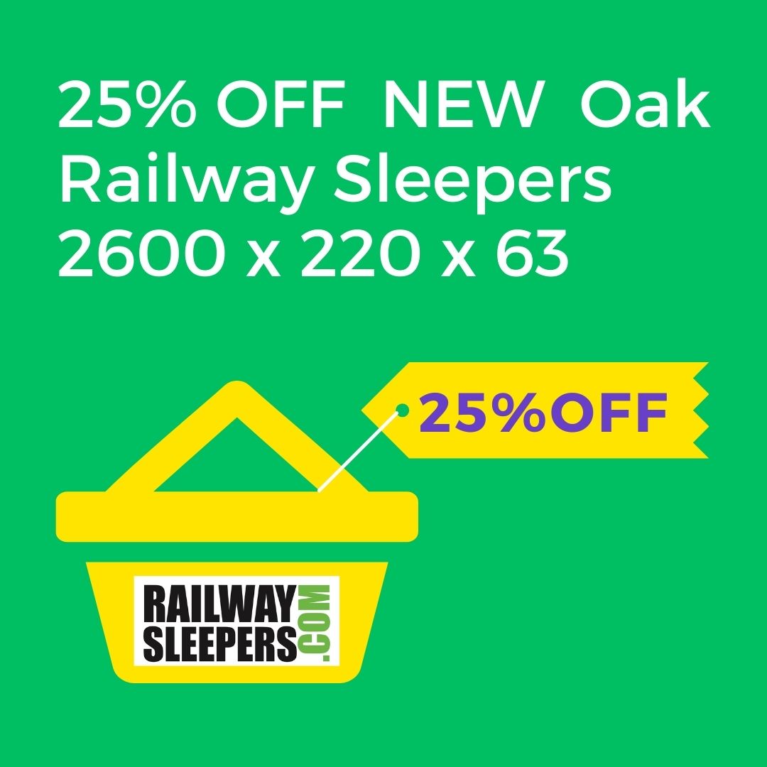 New oak railway sleepers offer. Railwaysleepers.com