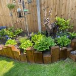 ADRIAN'S STAGGERED MINI 'CASTLE WALL' WITH NEW PINE RAILWAY SLEEPERS