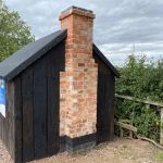 HISTORICAL CANAL HUT MADE FROM RAILWAY SLEEPERS 