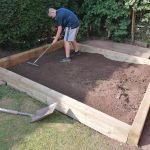 DREAMING OF SILVER! JODIE & ANDREW'S VEG BED WITH NEW PINE RAILWAY SLEEPERS