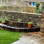 JUSTIN'S CURVED RAISED BEDS FROM RECLAIMED RAILWAY SLEEPERS