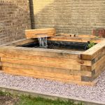 COLIN & SARAH'S A-Z of BUILDING A RAISED POND WITH NEW OAK RAILWAY SLEEPERS