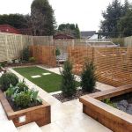 Susie & Rob's tranquil garden with new oak railway sleepers