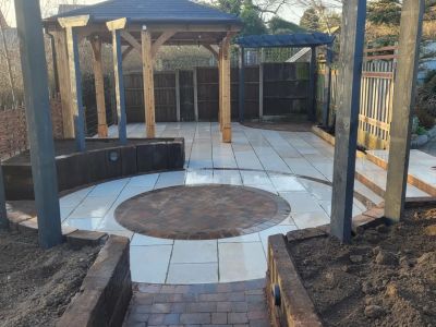 FROM MUD TO MASTERPIECE. Tom's amazing transformation with Azobe railway sleepers
