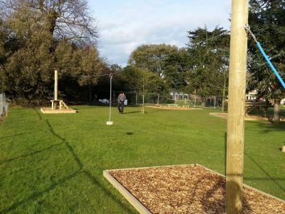 ZIP WIRE & CLIMBING FRAME MADE FROM NEW LANDSCAPING POLES