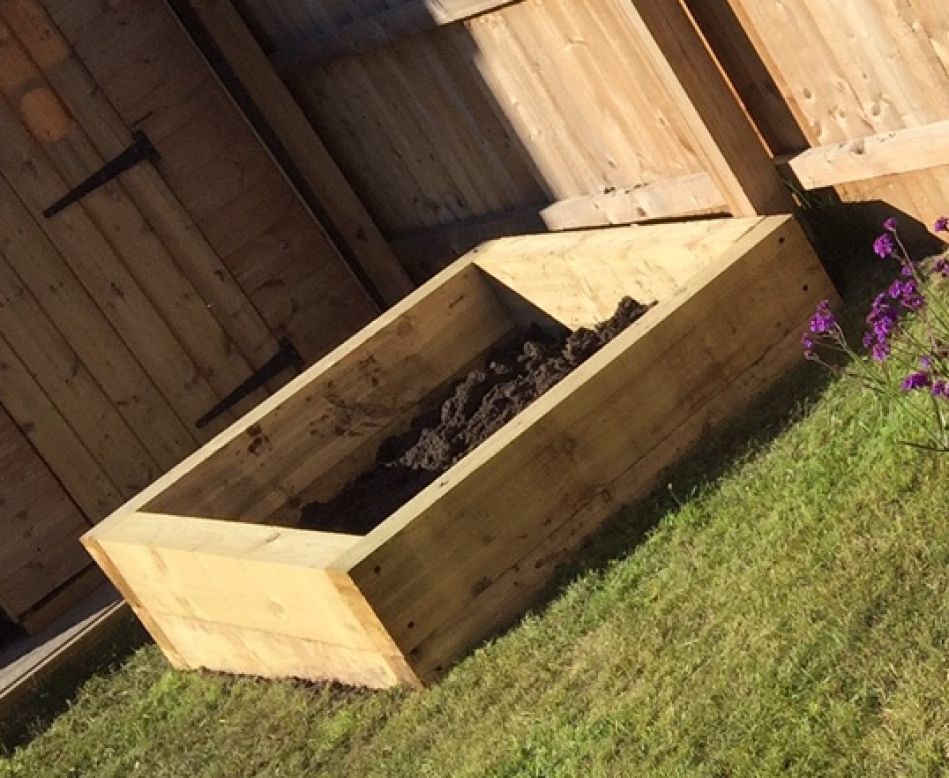Sloping Railway Sleeper Raised Bed, How To Build A Raised Garden Bed With Sleepers On Slope