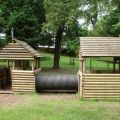 Landscaping poles are ideal for creating garden buildings and play houses 